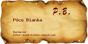 Pócs Bianka névjegykártya