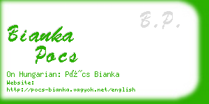 bianka pocs business card